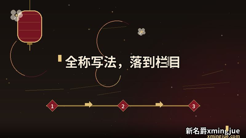 X·MINGJUE 全称写法落到栏目的路径